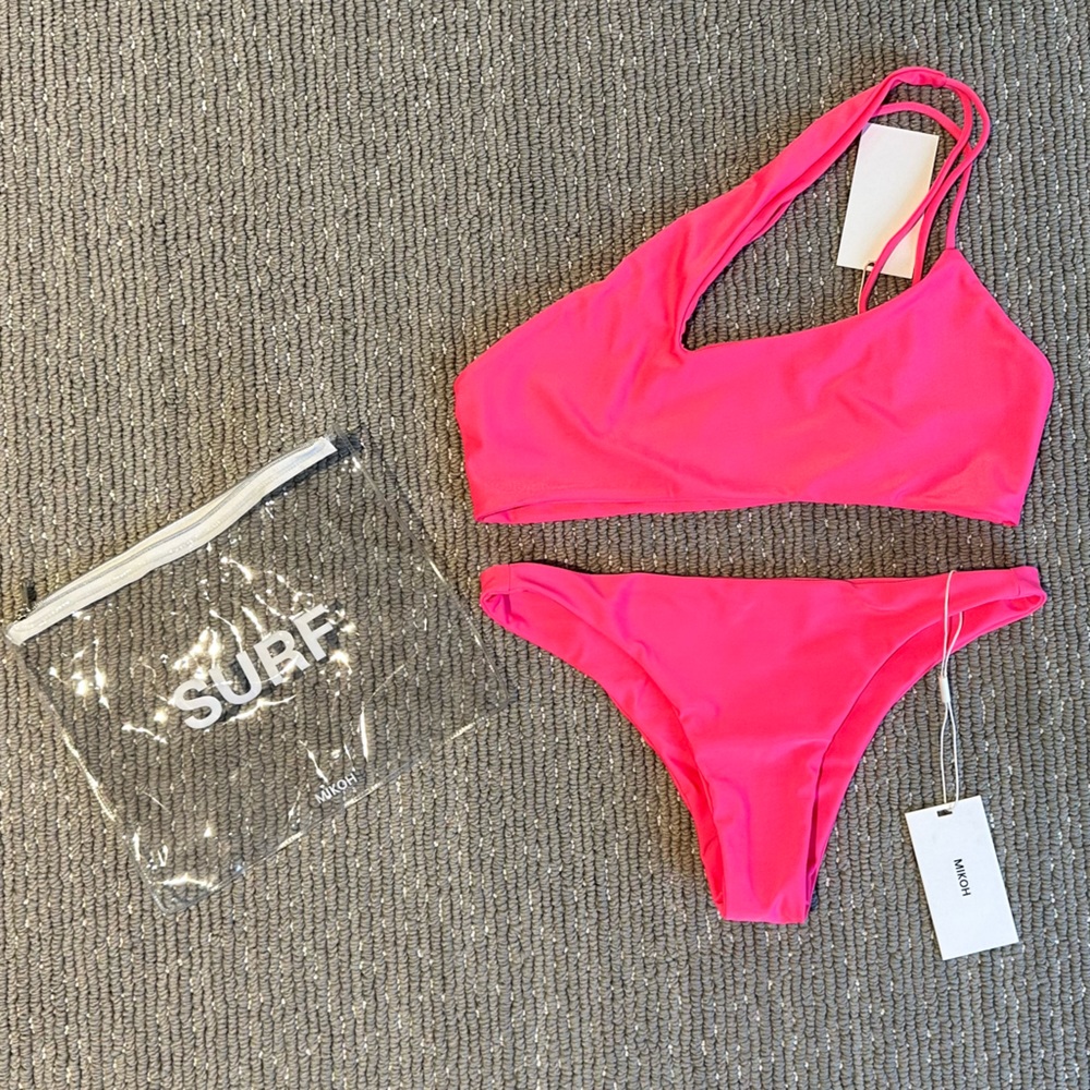 Mikoh Queensland hot pink bikini